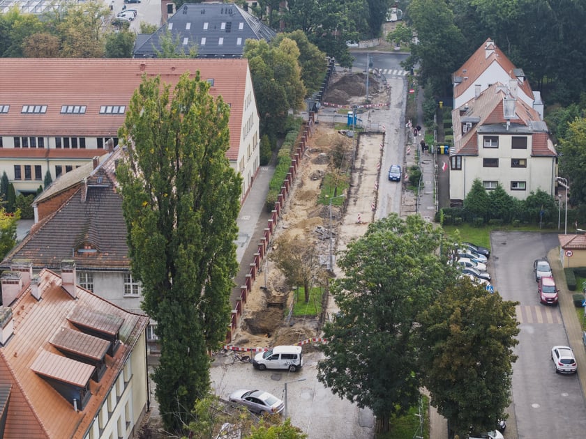 Przebudowa Koszarowej na początku października 2025