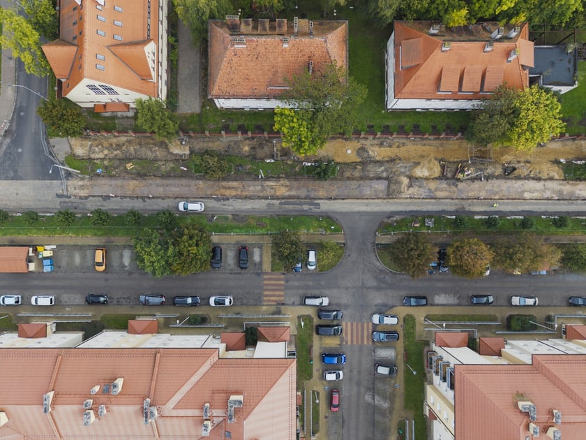 Przebudowa Koszarowej na początku października 2025