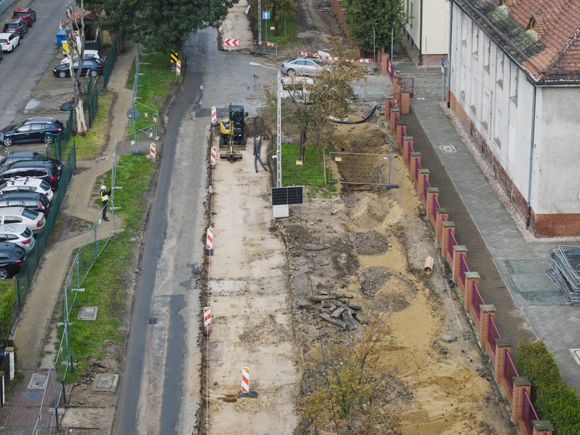 Przebudowa Koszarowej na początku października 2025