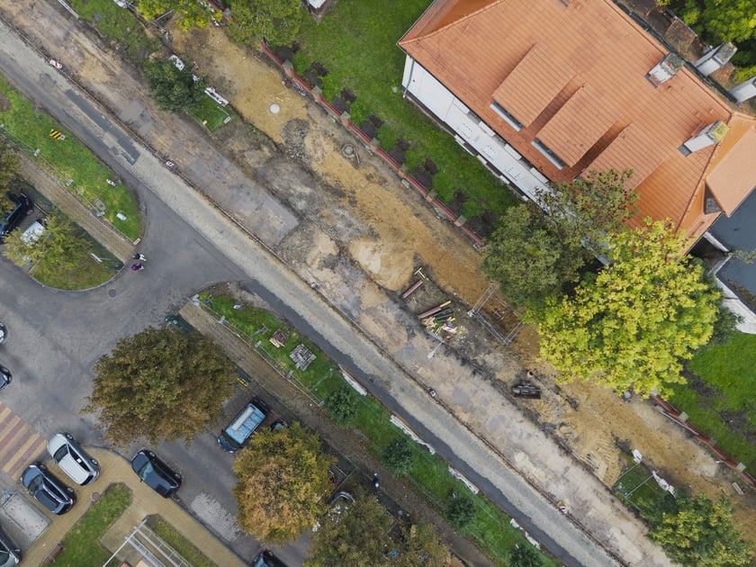 Przebudowa Koszarowej na początku października 2025