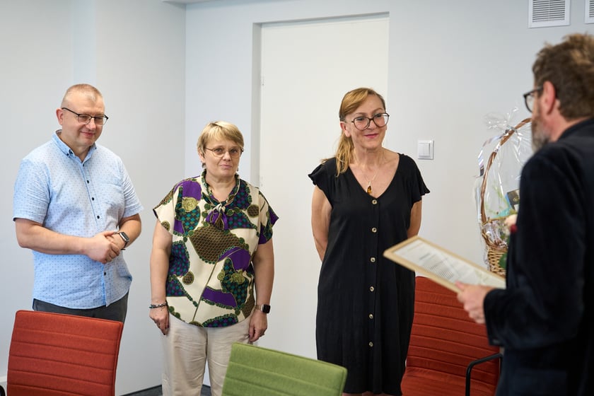 Pożegnanie Małgorzaty, Marzeny i Sylwestra w siedzibie MOPS-u we Wrocławiu, sierpień 2025