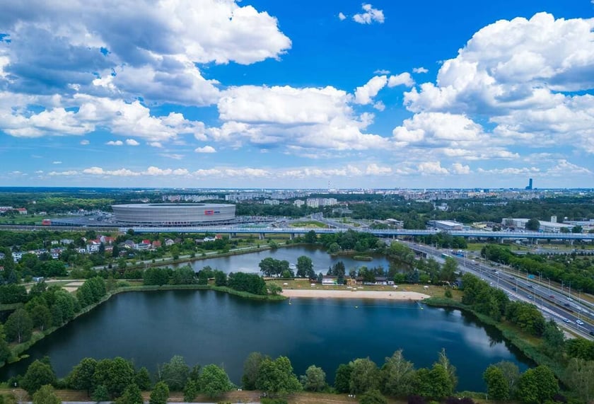Stadion Tarczyński Arena - widok z drona