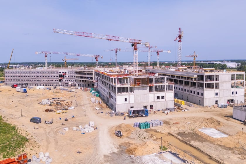 Szpital onkologiczny w budowie w czerwcu 2025