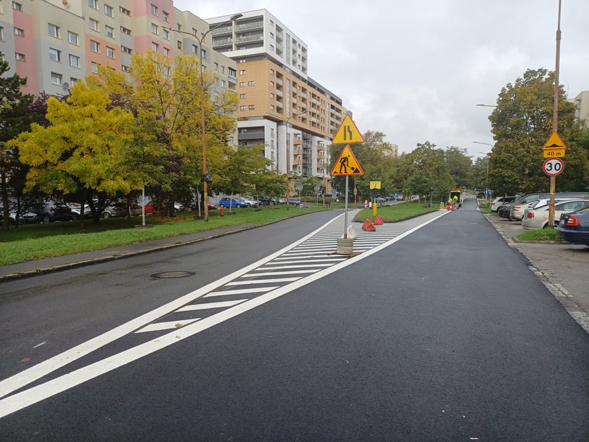 Drzewieckiego z nową nawierzchnią w październiku 2025