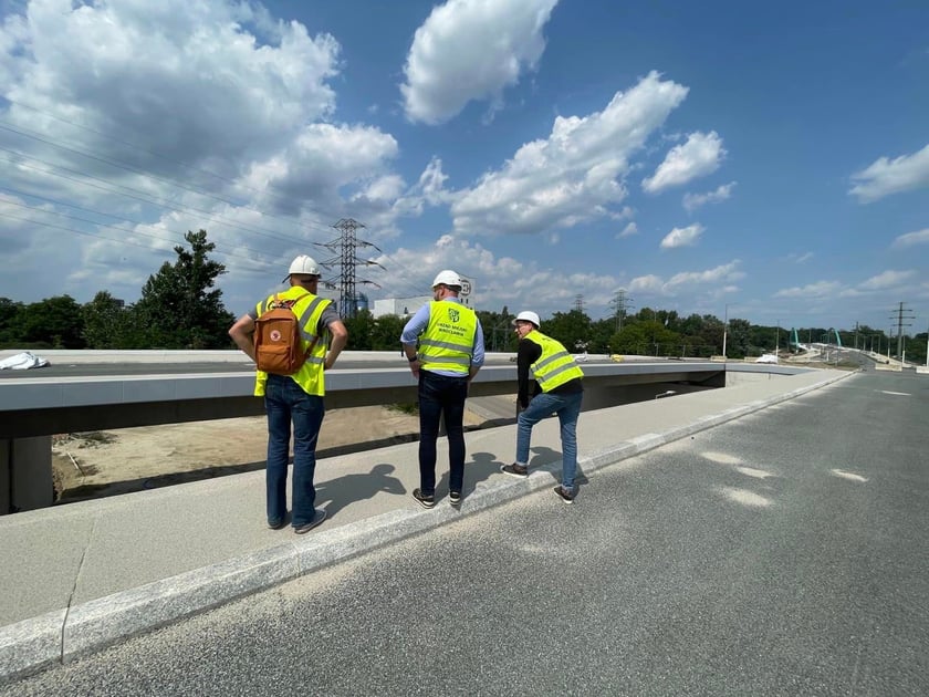 Most Olimpijski nad Odrą (Aleja Wielkiej Wyspy) w budowie, pierwsze dni lipca 2023 r.