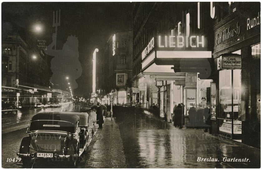 Nieistniejący Teatr Liebicha przy ul. Piłsudkiego w latach 30. XX wieku. Poczt&oacute;wka wysłana w roku 1937.&nbsp;