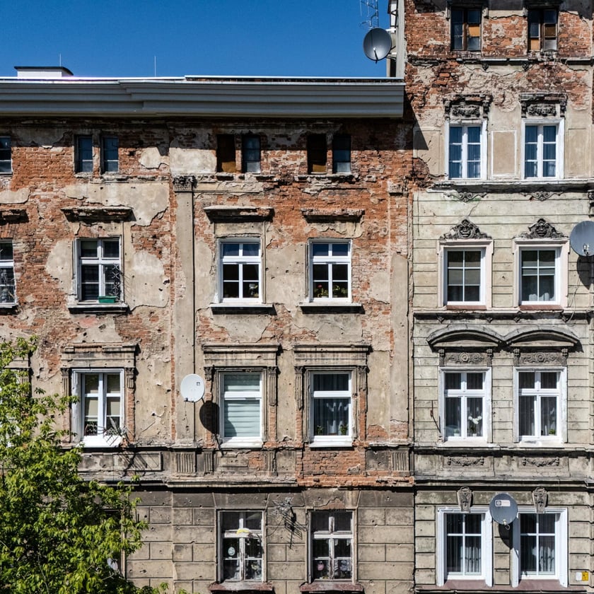 Kamienice przy ul. św. Jerzego 21-23 na Hubach.