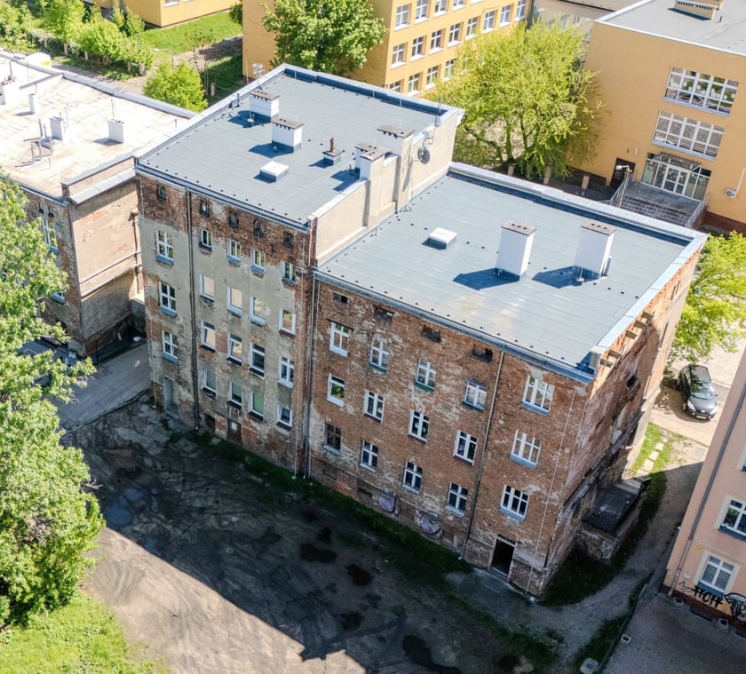 Kamienice przy ul. św. Jerzego 21-23 na Hubach.