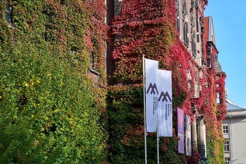 Budynek Muzeum Narodowego we Wrocławiu jesienią - październik 2025