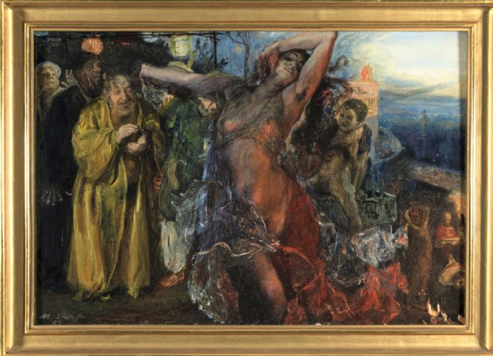 Max Slevogt, „Salome tańcząca”, olej na desce 68 x 100 cm, 1895, ze zbiorów Muzeum Narodowego w Poznaniu (muzeum wirtualne)