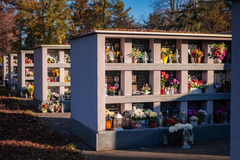 Cmentarz Osobowicki o poranku 1 listopada 2025