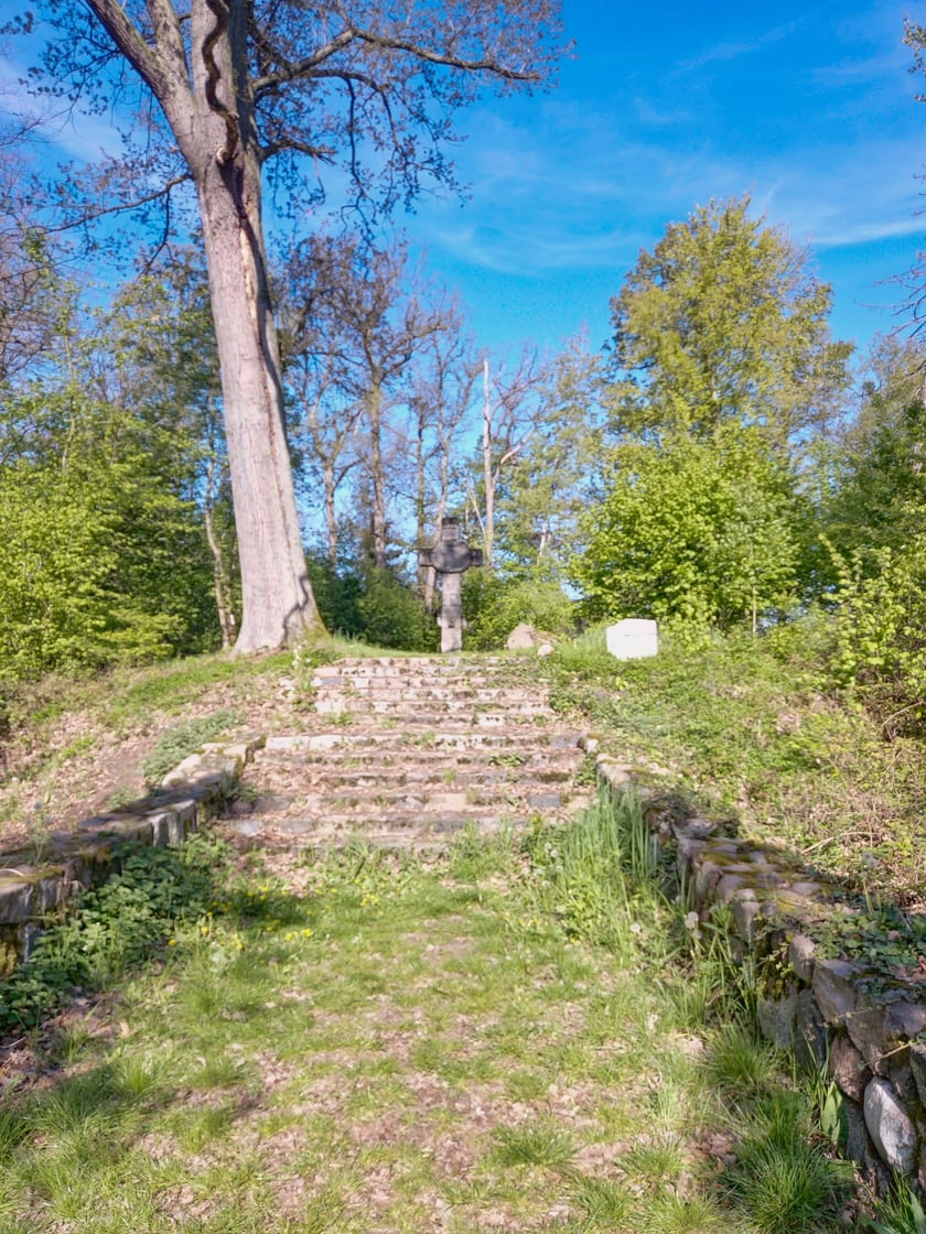Gr&oacute;b Kisslinga w Bagnie - w miejscu dawnego grodziska