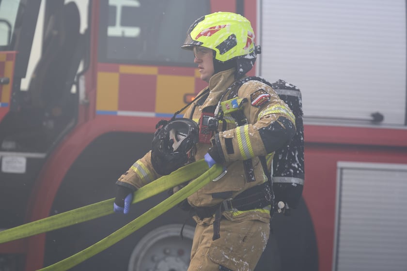 Ćwiczenia służb na lotnisku we Wrocławiu, 5 listopada 2025