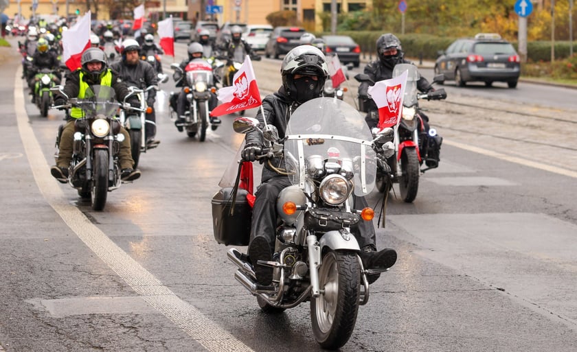 Kawalkada motocykli z okazji Święta Niepodległości we Wrocławiu, 11 listopada 2025