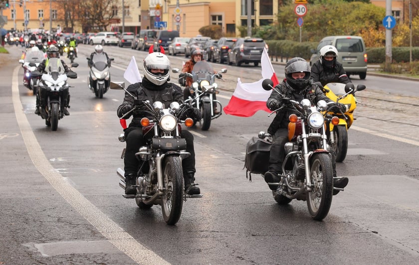 Kawalkada motocykli z okazji Święta Niepodległości we Wrocławiu, 11 listopada 2025