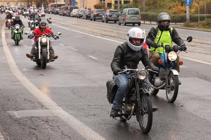 Kawalkada motocykli z okazji Święta Niepodległości we Wrocławiu, 11 listopada 2025