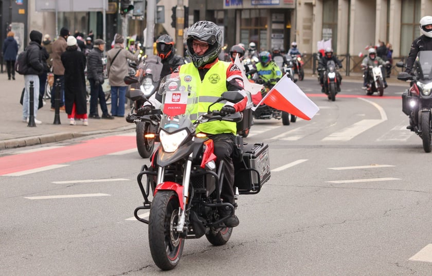 Kawalkada motocykli z okazji Święta Niepodległości we Wrocławiu, 11 listopada 2025