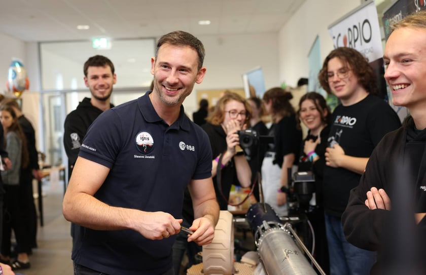 Spotkanie z polskim astronautą dr Sławoszem Uznańskim-Wiśniewskim na Uniwersytecie medycznym we Wrocławiu, 12 listopada 2025
