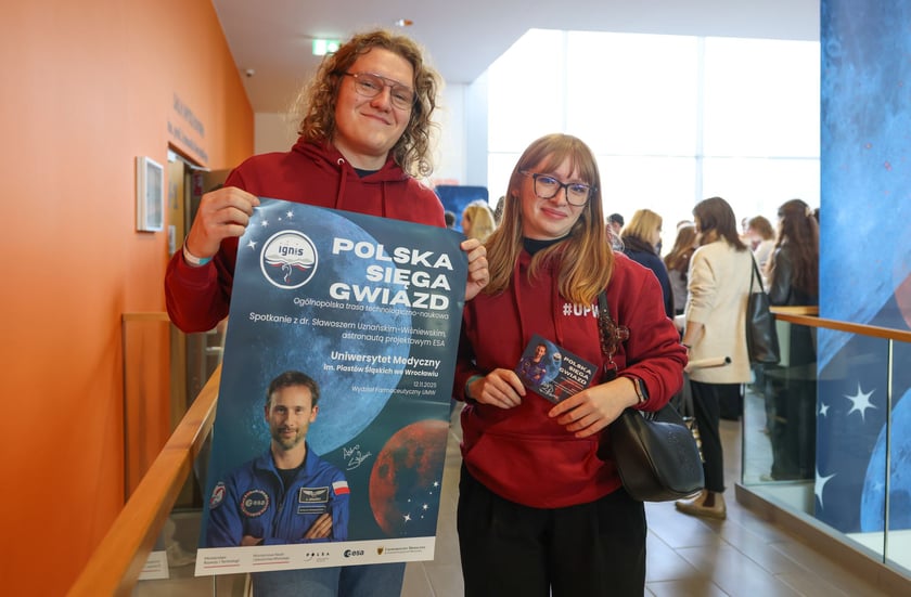 Spotkanie z polskim astronautą dr Sławoszem Uznańskim-Wiśniewskim na Uniwersytecie medycznym we Wrocławiu, 12 listopada 2025