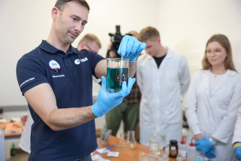 Spotkanie z polskim astronautą dr Sławoszem Uznańskim-Wiśniewskim na Uniwersytecie medycznym we Wrocławiu, 12 listopada 2025