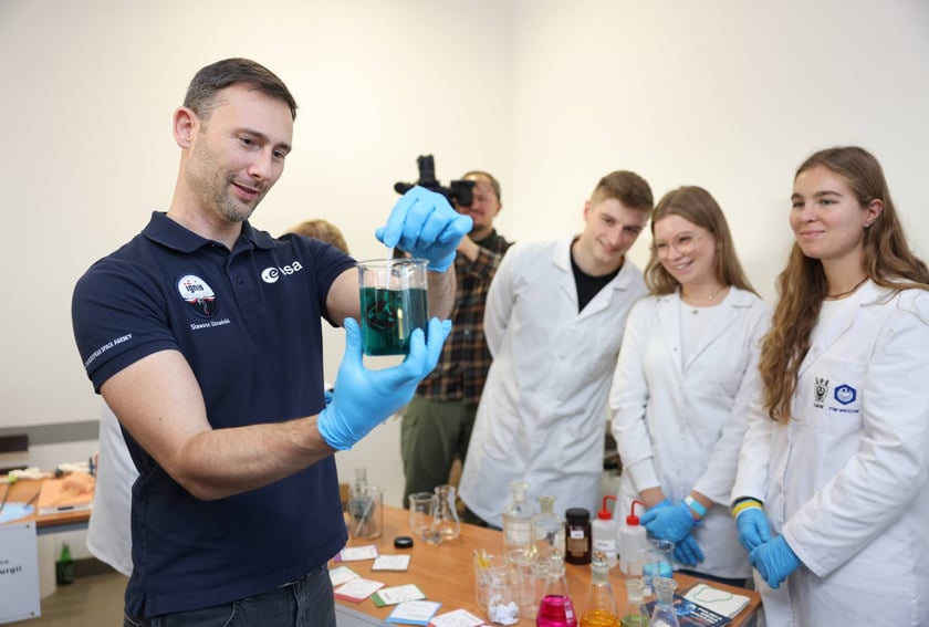 Spotkanie z polskim astronautą dr Sławoszem Uznańskim-Wiśniewskim na Uniwersytecie medycznym we Wrocławiu, 12 listopada 2025