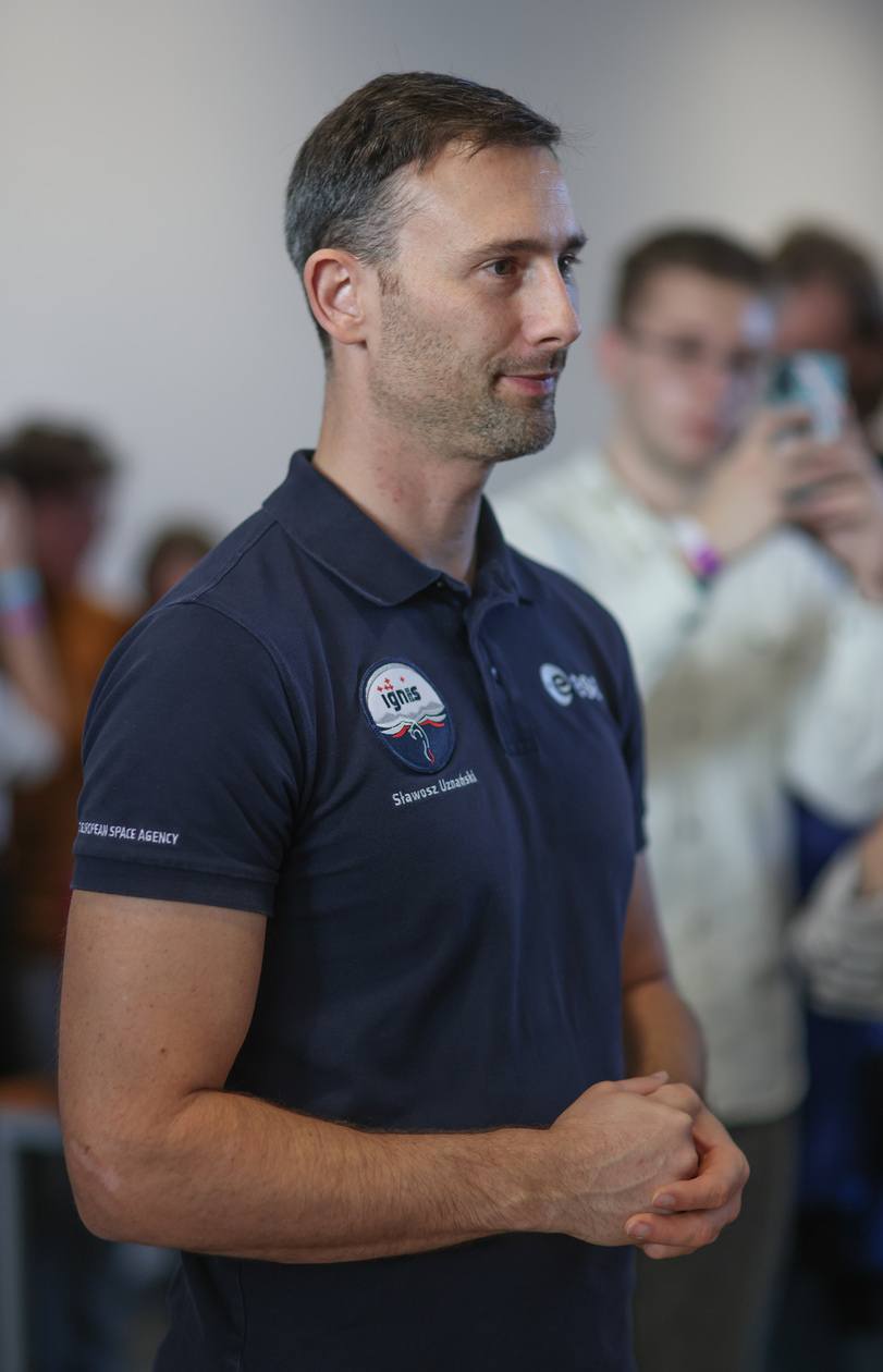 Spotkanie z polskim astronautą dr Sławoszem Uznańskim-Wiśniewskim na Uniwersytecie medycznym we Wrocławiu, 12 listopada 2025