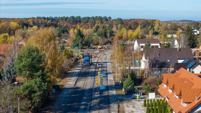 Przebudowa ulicy Wilkszyńskiej - zdjęcie z początku listopada