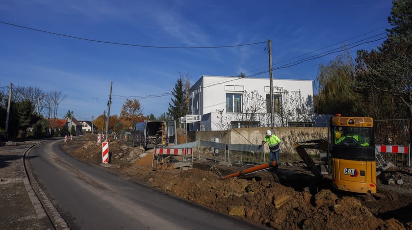 Przebudowa ulicy Wilkszyńskiej - zdjęcie z początku listopada