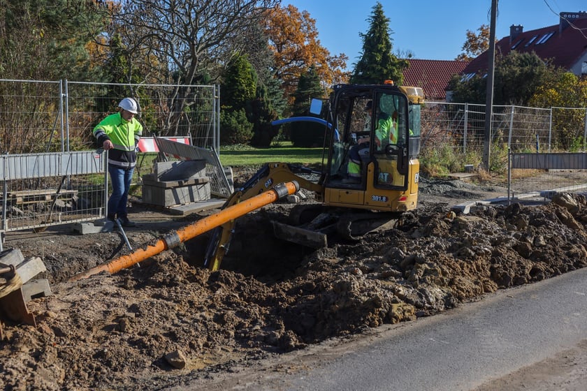 Przebudowa ulicy Wilkszyńskiej - zdjęcie z początku listopada