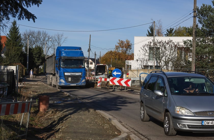 Przebudowa ulicy Wilkszyńskiej - zdjęcie z początku listopada
