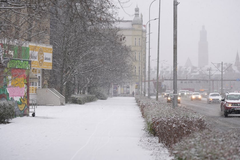 Pierwszy śnieg we Wrocławiu, 24.11.2025