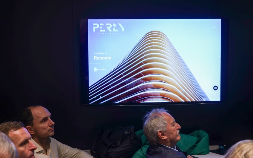 Konferencja prasowa ws. projektu "Perły Architektury" powojennej we Wrocławiu.