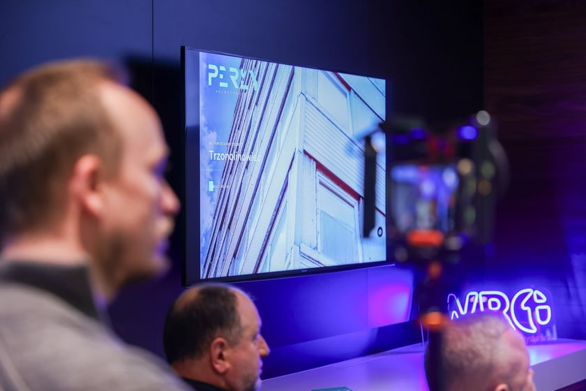 Konferencja prasowa ws. projektu "Perły Architektury" powojennej we Wrocławiu.