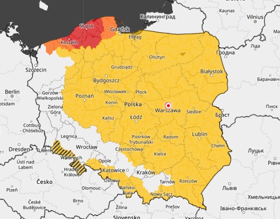 Powiększ obraz: Ostrzeżenia IMGW 4 stycznia 2026
