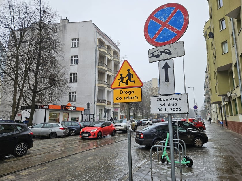 Fragment ul. Zielińskiego, na którym od 7 lutego będzie usuwana awaria kanalizacji.