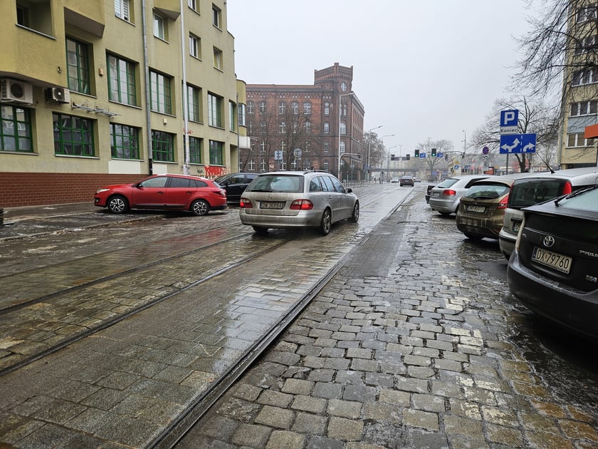 Fragment ul. Zielińskiego, na którym od 7 lutego będzie usuwana awaria kanalizacji.