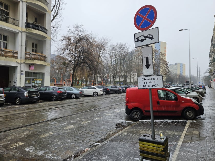 Fragment ul. Zielińskiego, na którym od 7 lutego będzie usuwana awaria kanalizacji.