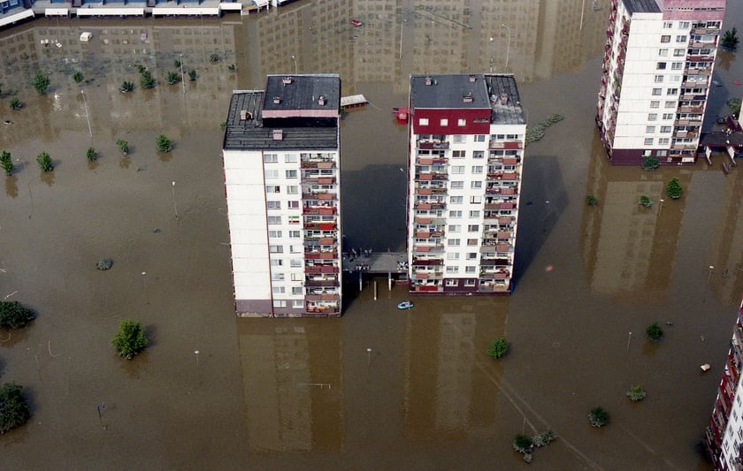 Nowy Dwór,  Wrocław, powódź 1997