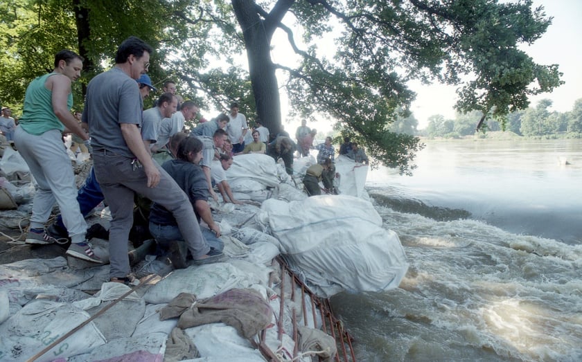 Powódź Tysiąclecia w ZOO Wrocław, lipiec 1997.