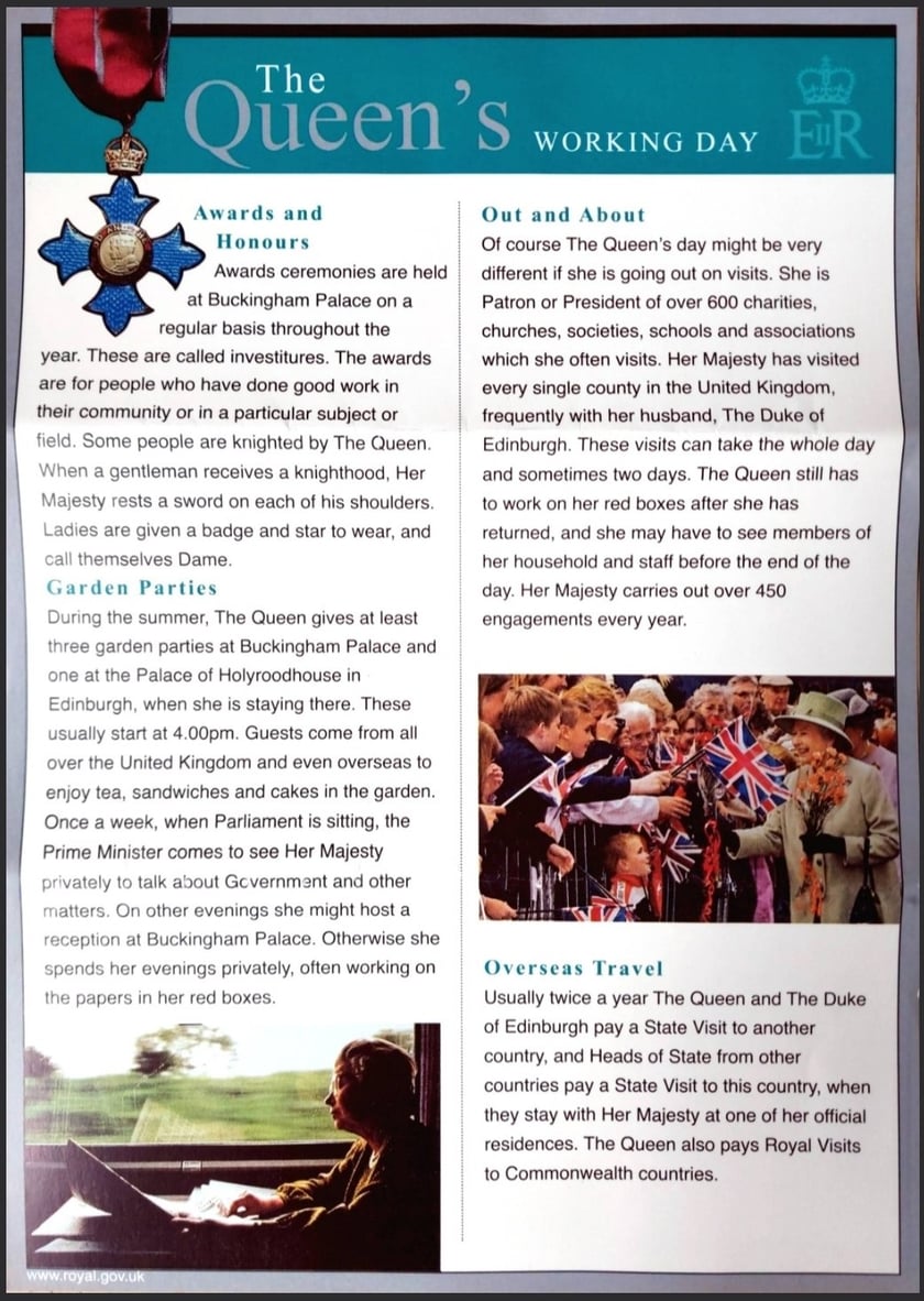 Pamiątki z pałacu Buckingham