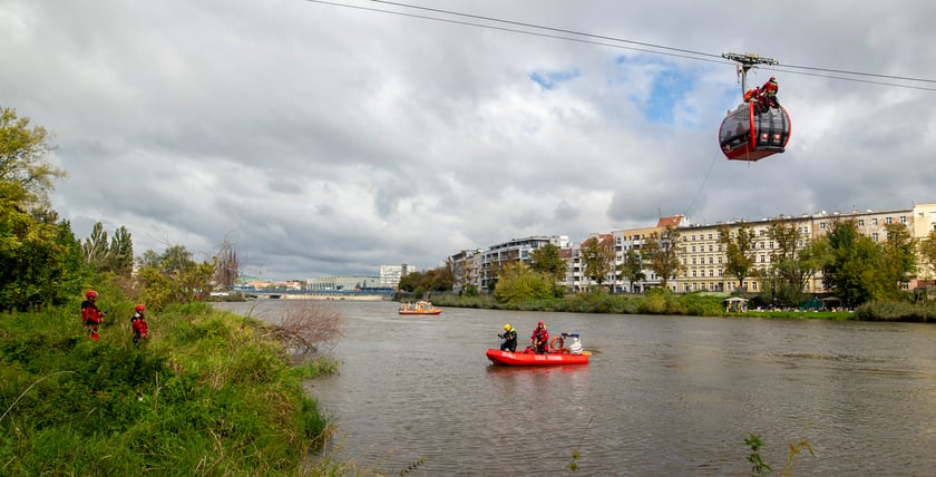 Ćwiczenia straży pożarnej we Wrocławiu ODRA 2022