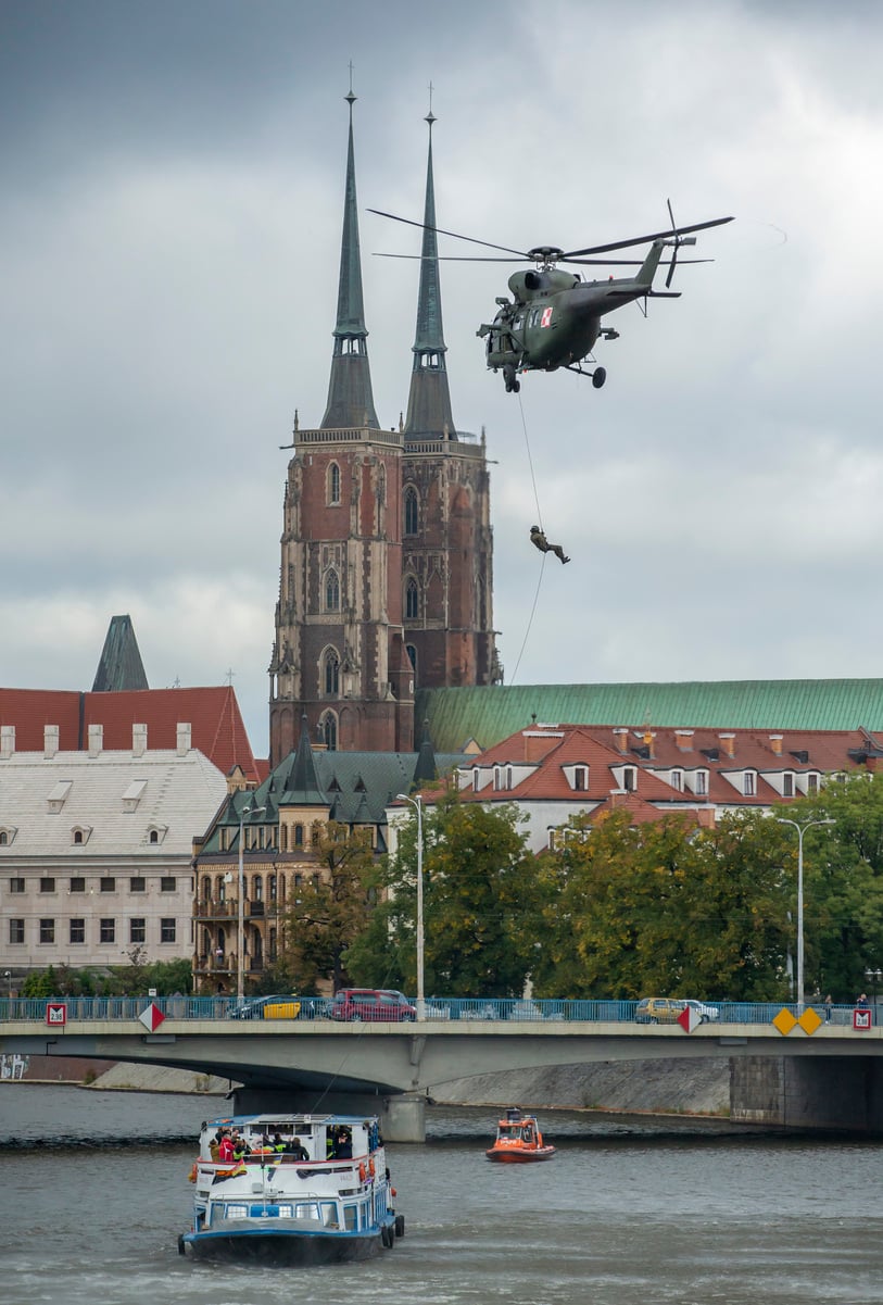 Ćwiczenia straży pożarnej we Wrocławiu ODRA 2022