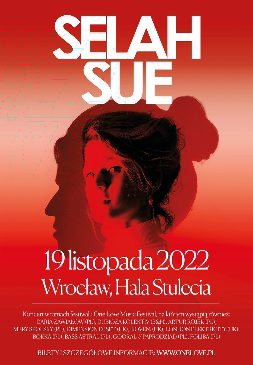 Selah Sue będzie gwiazdą tegorocznej edycji One Love Music Festival w Hali Stulecia