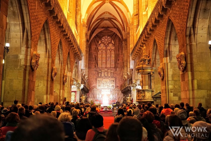 Uczestnicy Pieszej Pielgrzymki Wrocławskiej