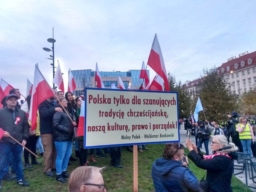 Na zdjęciu demonstracja narodowców z okazji 11 listopada