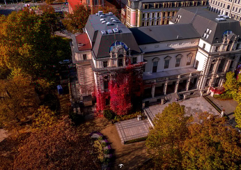Na zdjęciu Wrocław - zdjęcie z drona. Teatr Lalek