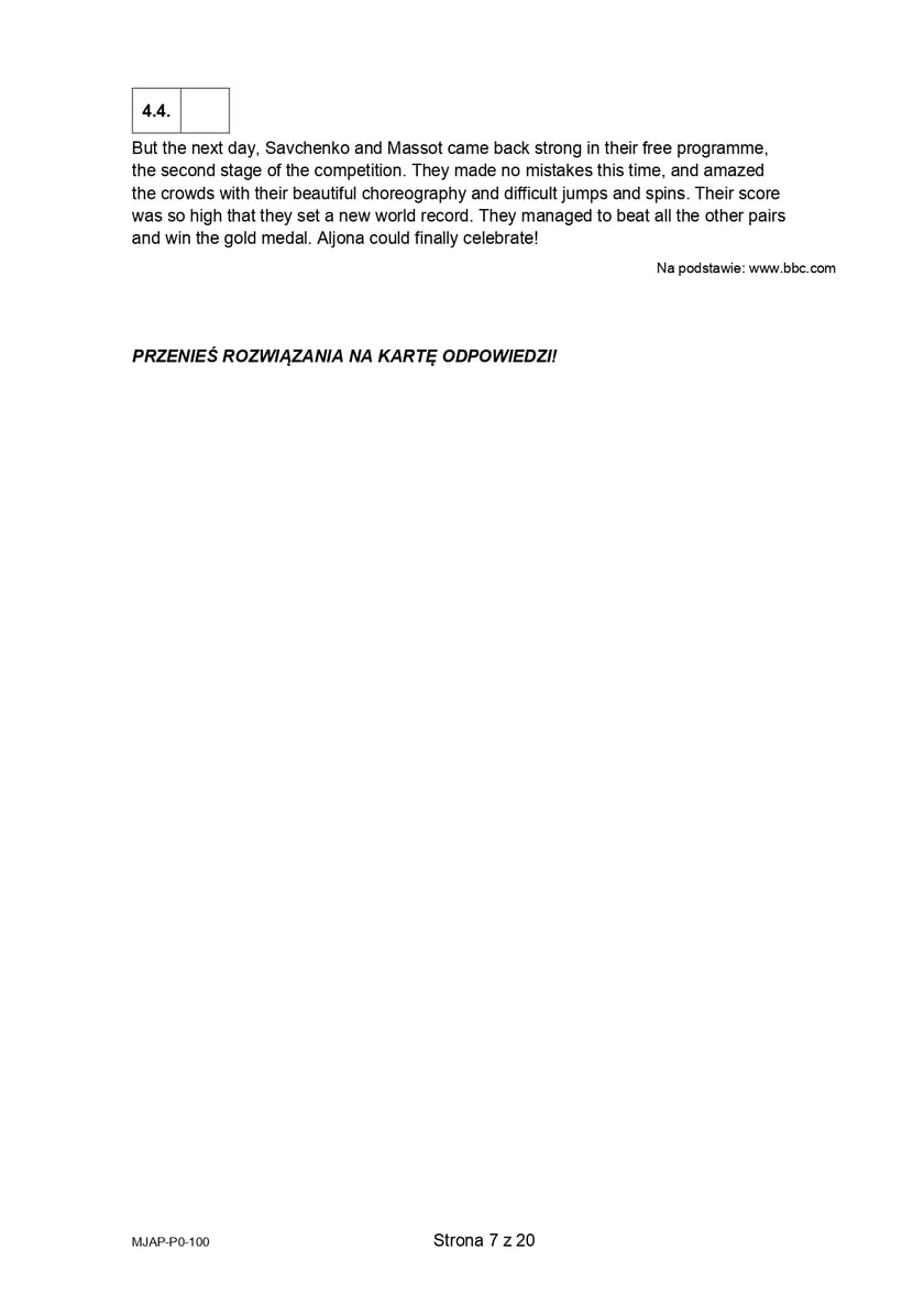 Matura próbna 2023 z języka angielskiego - arkusz egzaminacyjny, CKE