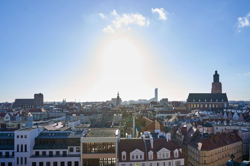 Widok na Wrocław z Wieży Matematycznej
