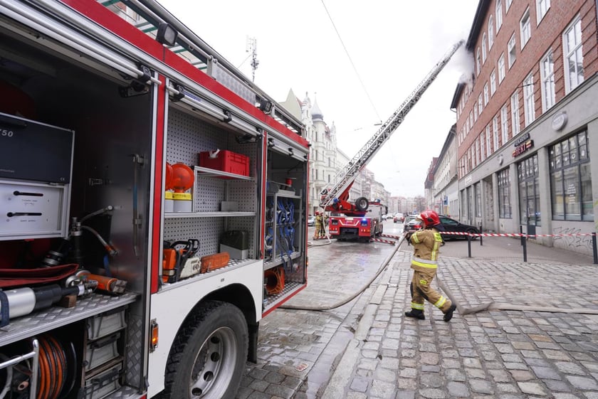 Pożar w kamienicy przy ul. Kościuszki