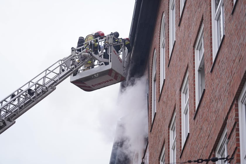 Pożar w kamienicy przy ul. Kościuszki